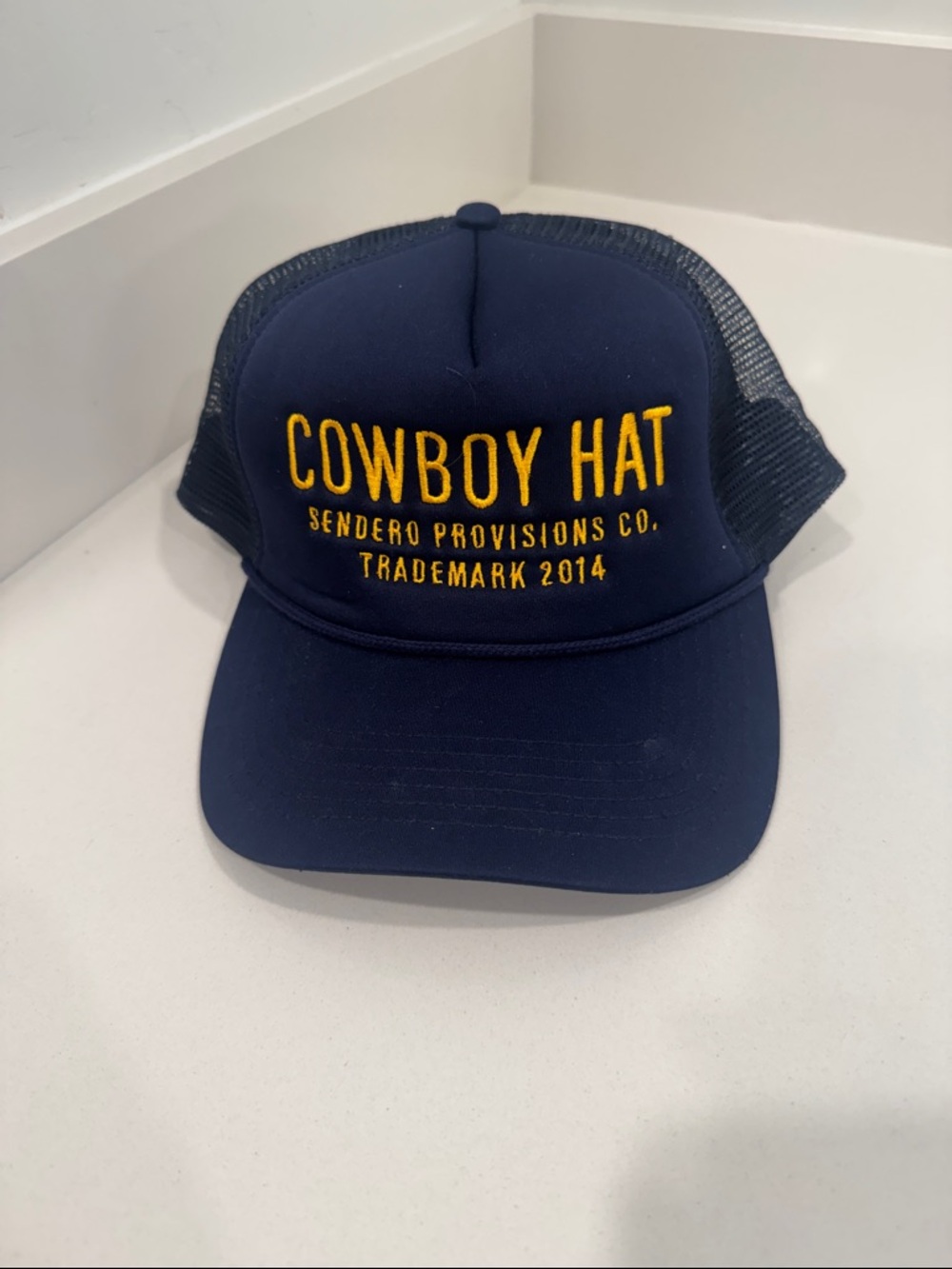 Sendero Provisions Co. Navy "Cowboy Hat" Trucker Cap